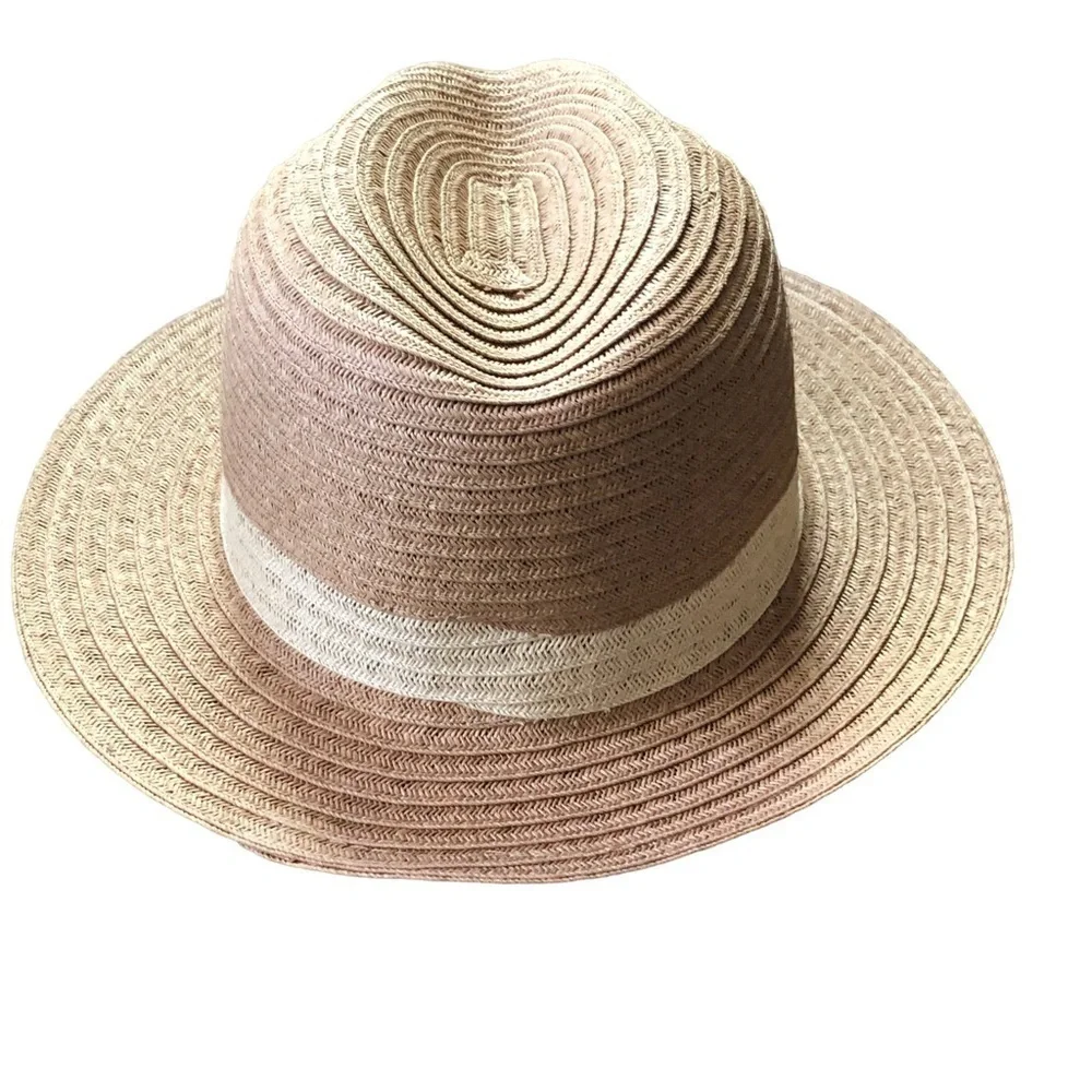 Nordstrom NWT Straw Sun Hat Dark Combo Size L-XL
